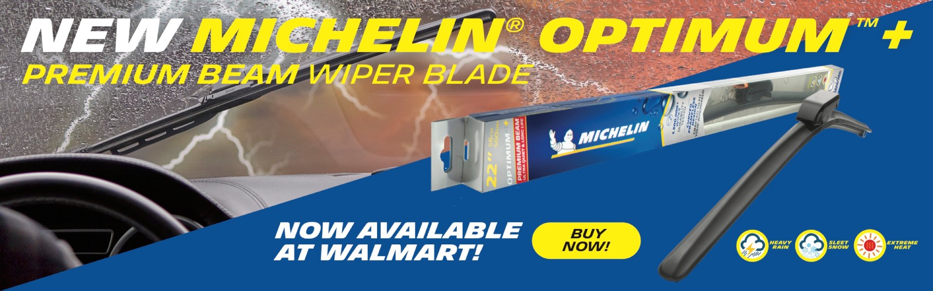 New MICHELIN Optimum plus premium beam wiper blade. Click to learn more and buy now.