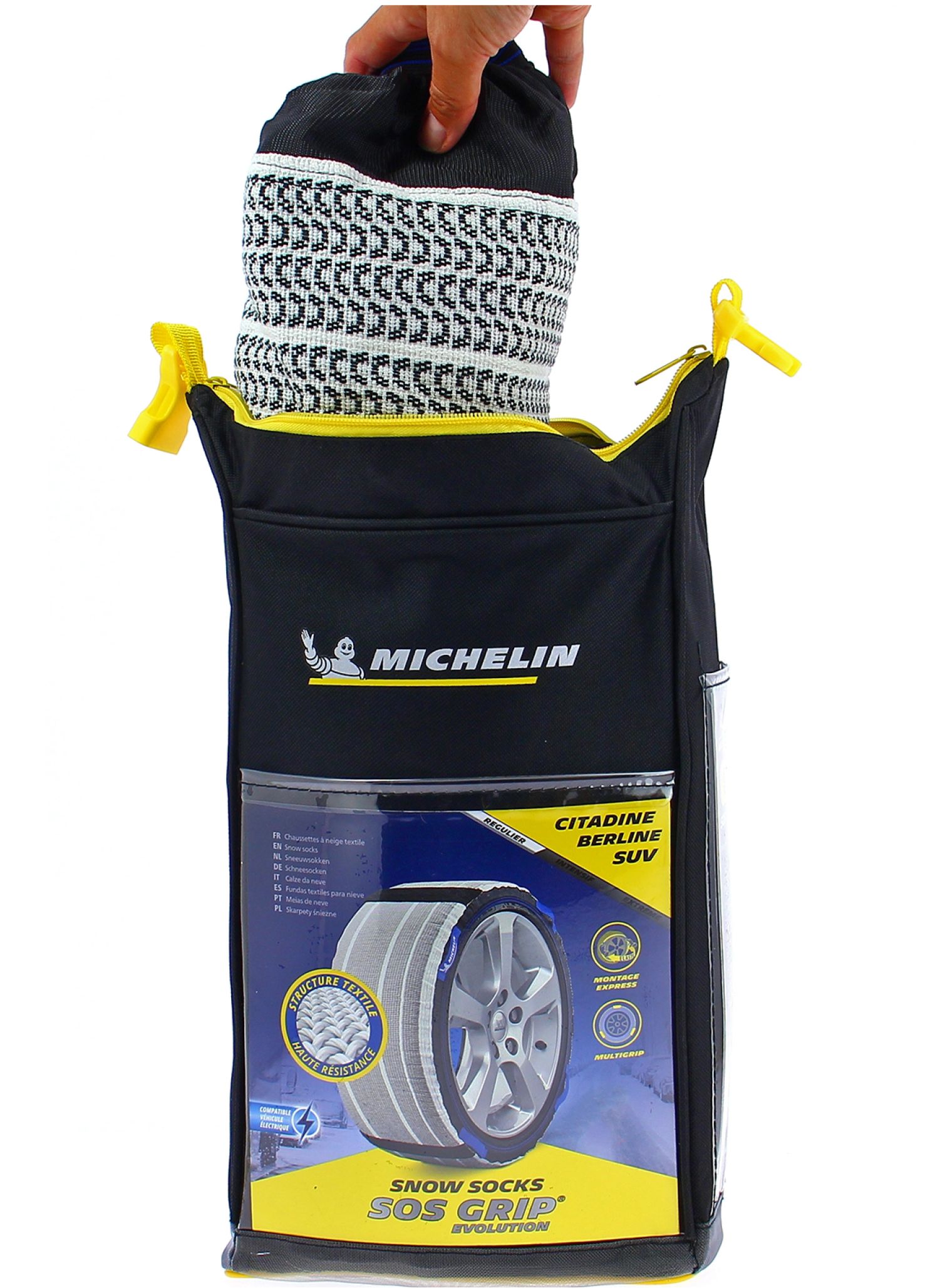 MICHELIN 92301 Textile Snow Chains Easy Grip H12, ABS and ESP Compatible,  TÜV/GS and ÖNORM, 2 Pieces